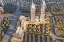 办公休闲“天地相连” 上海信泰中心180米双塔完工 明年下半年开业